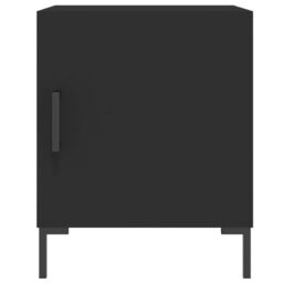 Berkfield Home Bedside Cabinets 2 pcs Black 40x40x50 cm Engineered Wood - Size: 40 x 40 x 50 cm - thumbnail 4