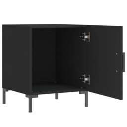 Berkfield Home Bedside Cabinets 2 pcs Black 40x40x50 cm Engineered Wood - Size: 40 x 40 x 50 cm - thumbnail 6