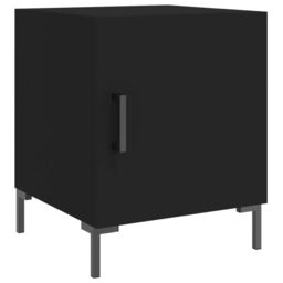 Berkfield Home Bedside Cabinets 2 pcs Black 40x40x50 cm Engineered Wood - Size: 40 x 40 x 50 cm - thumbnail 3