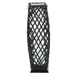 Gr8 Garden 2 Solar Rattan Lantern LED Garden Floor Lamps in Dark Grey - thumbnail 3