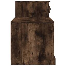 Berkfield Home Shoe Cabinet Smoked Oak 100x42x60 cm Engineered Wood in Brown - Size: 100 x 42 x 60 cm - thumbnail 7