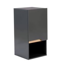 VOGREX Grey Wall Mounted Bathroom Cabinet Storage Shelf Vanity Unit