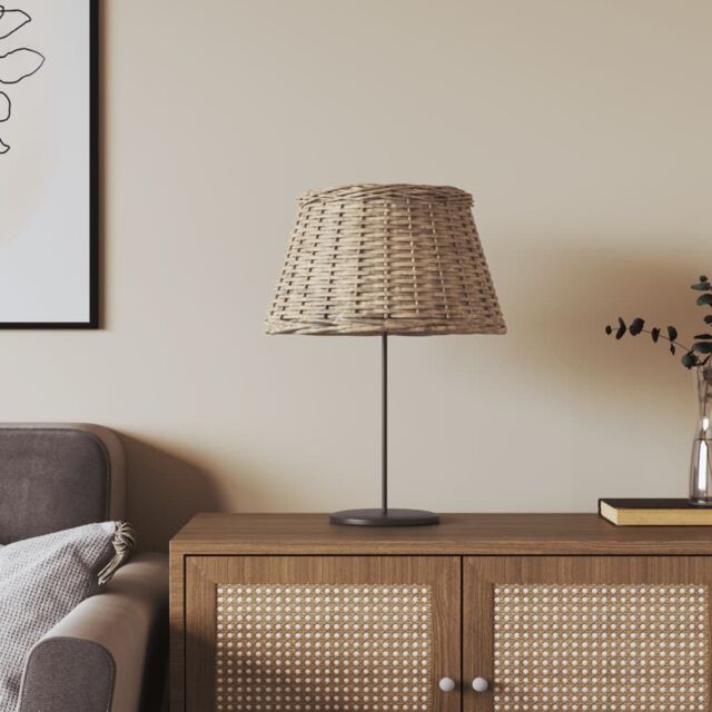 Berkfield Home Lamp Shade Brown √ò50x30 cm Wicker - Size: 50x30 cm - image 1