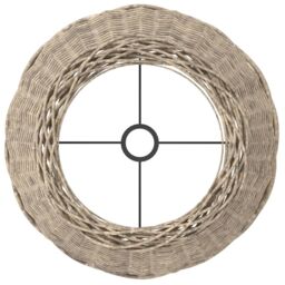 Berkfield Home Lamp Shade Brown √ò50x30 cm Wicker - Size: 50x30 cm - thumbnail 5