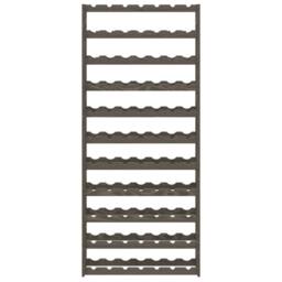 Berkfield Home Wine Rack for 77 Bottles Grey Solid Wood Pine - thumbnail 3