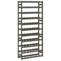 Berkfield Home Wine Rack for 77 Bottles Grey Solid Wood Pine - thumbnail 5