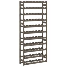 Berkfield Home Wine Rack for 77 Bottles Grey Solid Wood Pine - thumbnail 2