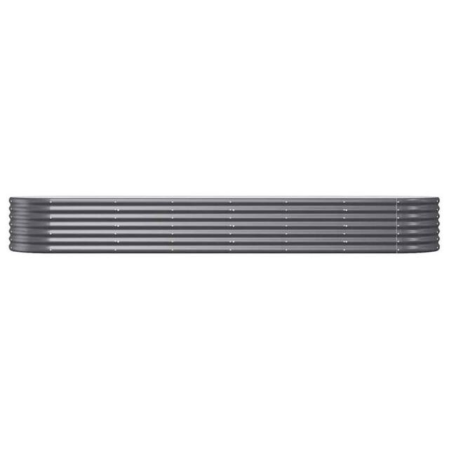 Berkfield Home Garden Raised Bed Powder-coated Steel 296x80x36 cm Anthracite in Dark Grey - Size: 296 x 80 x 36 cm - image 1