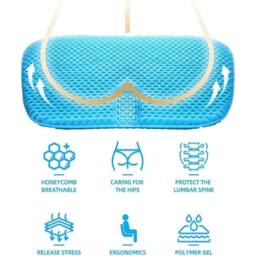 KORVIXA Breathable Gel Seat Cushion in Blue - Size: 100 cm x 190 cm - thumbnail 3