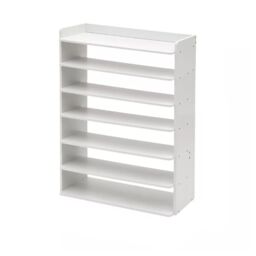 VOGREX Shoes Storage Rack Standing Shelf Self Organiser Shelves Unit Footwear Cabinet in White - thumbnail 3