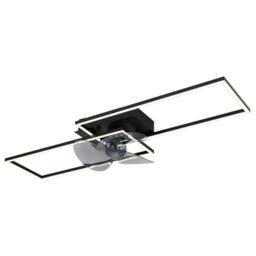 Netlighting Tatjana Ceiling Fan Black 2x LED Dimmable 3000-6500K Remote Timer - thumbnail 1