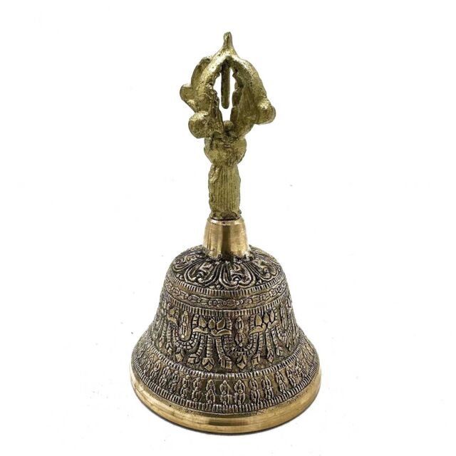 KDMD Large Tibetan Tingsha Bell - 7.5x13cm in Gold - Size: 7.5x13 cm - image 1