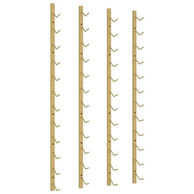 Berkfield Home Wall Mounted Wine Rack for 12 Bottles 2 pcs Gold Iron - image 1