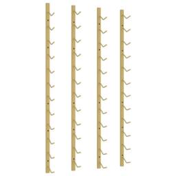 Berkfield Home Wall Mounted Wine Rack for 12 Bottles 2 pcs Gold Iron