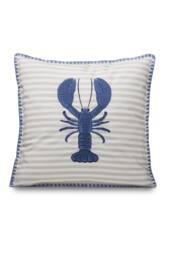 Catherine Lansfield 'Lobster' Embroidered Cushion in Blue - Size: 45 cm x 45 cm - thumbnail 3