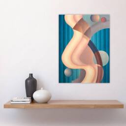 "Artery8 Stuart Walker Composition No 6 Abstract Painting Wall Art Print - Size: W12"" x H16""" - thumbnail 4