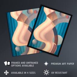"Artery8 Stuart Walker Composition No 6 Abstract Painting Wall Art Print - Size: W12"" x H16""" - thumbnail 2