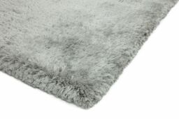 The Rug Shop UK Handmade Plain Shaggy Sparkle Luxurious Anti-Shed Area Rug in Silver - Size: 160 cm x 230 cm - thumbnail 3