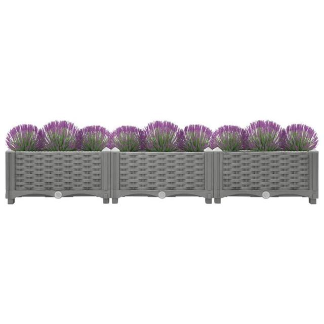 Berkfield Home Raised Bed 120x40x23 cm Polypropylene in Grey - Size: 120 x 40 x 23 cm - image 1