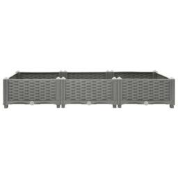 Berkfield Home Raised Bed 120x40x23 cm Polypropylene in Grey - Size: 120 x 40 x 23 cm - thumbnail 4
