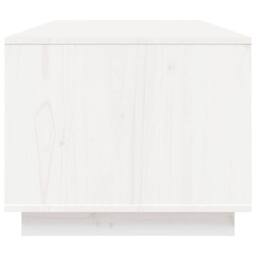 Berkfield Home Beautiful Coffee Table White 100x50x41 cm Solid Wood Pine - Size: 100 x 50 x 41 cm - thumbnail 7