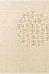 THE RUGS Puristic Fine Boucle Wool Rug Knots Textured Living Room Rug in Light Beige - Size: 140 cm x 200 cm - thumbnail 1