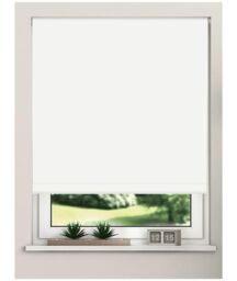 New Edge Blinds Thermal Blackout Roller Trimmable Blinds 165cm Drop in White - Size: 110 cm width x 165 cm drop - thumbnail 1