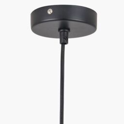 Ruma Natural Rattan Black & White Woven Ceiling Light - thumbnail 5