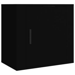 Berkfield Home Wall-mounted Bedside Cabinets 2 pcs Black 50x30x47 cm - Size: 50 x 30 x 47 cm - thumbnail 5