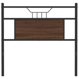 Berkfield Home Headboard Brown Oak 75 cm Engineered Wood & Steel - thumbnail 4
