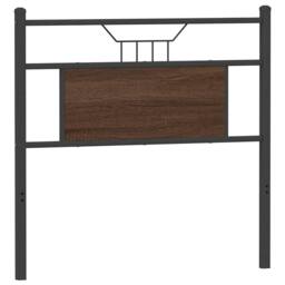 Berkfield Home Headboard Brown Oak 75 cm Engineered Wood & Steel - thumbnail 6
