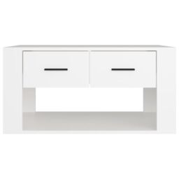 Berkfield Home Coffee Table White 80x50x40 cm Engineered Wood - Size: 80 x 50 x 40 cm - thumbnail 6