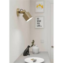 Loops 2 PACK Stylish Brushed Creme-Gold & White Indoor Ceiling Spotlight - thumbnail 3