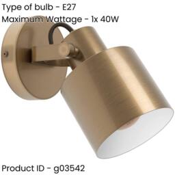 Loops 2 PACK Stylish Brushed Creme-Gold & White Indoor Ceiling Spotlight - thumbnail 2
