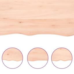 Berkfield Home Beautiful Wall Shelf 80x50x(2-4) cm Untreated Solid Wood Oak in Light Tan - thumbnail 6