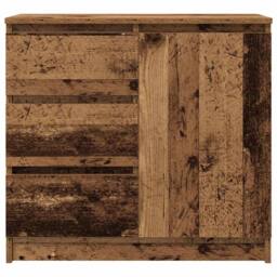 Berkfield Home Sideboard with Drawer Old Wood 71x35x65 cm Engineered Wood in Brown - Size: 71 x 35 x 65 cm - thumbnail 6