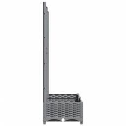 Berkfield Home Garden Planter with Trellis Light Grey 80x40x121.5 cm PP - thumbnail 5