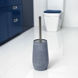 Showerdrape Denim Blue Toilet Brush & Holder