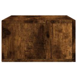 Berkfield Home Wall-mounted Bedside Cabinet Smoked Oak 35x35x20 cm in Brown - Size: 35 x 35 x 20 cm - thumbnail 7