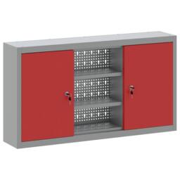 Berkfield Home Tool Cabinet Wall-Mounted with Pegboard Red 100x20x55 cm Steel - Size: 100 x 20 x 55 cm - thumbnail 2