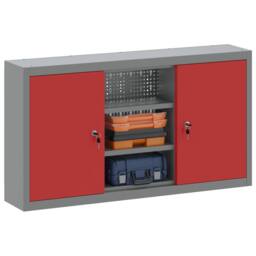 Berkfield Home Tool Cabinet Wall-Mounted with Pegboard Red 100x20x55 cm Steel - Size: 100 x 20 x 55 cm - thumbnail 3