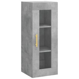 Berkfield Home Wall Mounted Cabinet Concrete Grey 34.5x34x90 cm - thumbnail 2