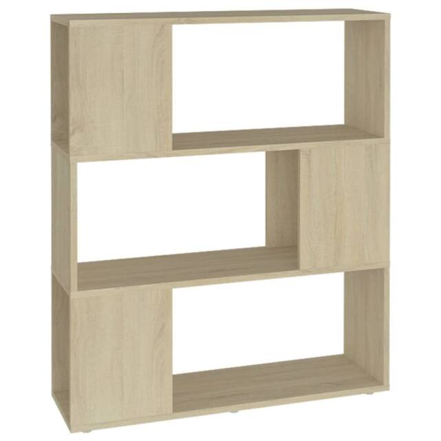 Berkfield Home Book Cabinet Room Divider Sonoma Oak 80x24x94 cm Engineered Wood in Light Tan - Size: 80 x 24 x 94 cm - image 1