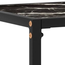 Berkfield Home Console Table Black 80x35x75 cm Tempered Glass - Size: 80 x 35 x 75 cm - thumbnail 5