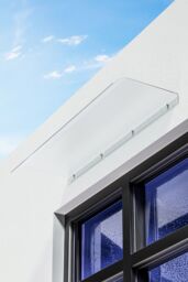Living and Home Frosted Window Door Awning Canopy in Clear - Size: Medium - thumbnail 2