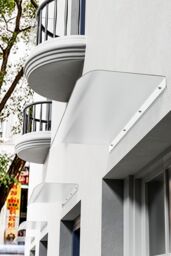 Living and Home Frosted Window Door Awning Canopy in Clear - Size: Medium - thumbnail 3