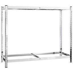 Berkfield Home 2-Layer Tire Racks 2 pcs Silver 110x40x110 cm Steel - Size: 110 x 40 x 110 cm - thumbnail 4