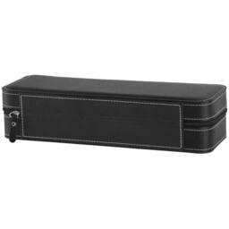 Hinsinc 6 Slots-Black PU Leather Watch Box Travel Case in Black - Size: 500mm - thumbnail 3