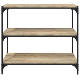 Berkfield Home Book Cabinet Sonoma Oak 80x33x70.5 cm Engineered Wood & Steel in Brown - thumbnail 5