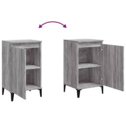 Berkfield Home Bedside Cabinet Grey Sonoma 40x35x70 cm Engineered Wood - Size: 40 x 35 x 70 cm - thumbnail 8